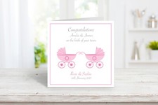 Personalised NEW BABY TWIN