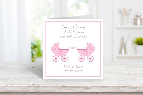 Personalised new baby twin - personalised,
