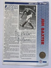 Glasgow Rangers/Scotland Jim Baxter Signed Magazine Picture