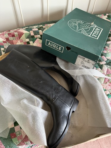 Aigle long riding boots black - riding,