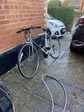 White And Blue Raleigh Race Bike Classic