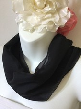 Short Plain black Chiffon