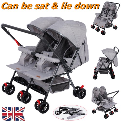 Double pushchair baby stroller - double,