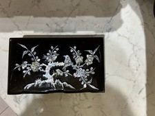 Black Lacquered Jewellery Box With Mother of Pearl Inlay