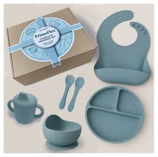 Primeflex Essentials - Baby Weaning Set Feeding -  Blue  - gift box - Set of 6 -