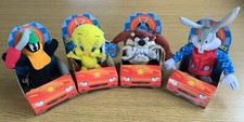 4 Looney Tunes Plush Shell Promotional Figures Boxed 1999