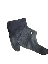 Mens Ladies Unisex Real Leather Black Socks Wudu & Masa Socks Khuffs Sizes 6-13