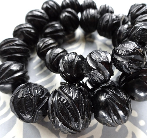 Antique victorian whitby jet - whitby,