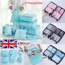 8 Pieces Organiser SetLuggage Suitcase Storage Bags Packing Travel Cubes Holiday
