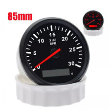 85mm Car Tachometer Tacho Gauge Waterproof 0-3000RPM Rev Counter for Marine Boat