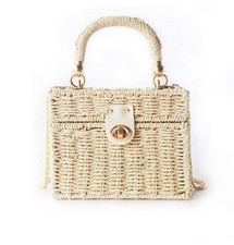 Handwoven Rattan vintage purse