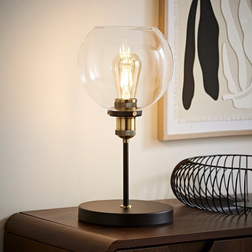 Black brass table lamp - black,