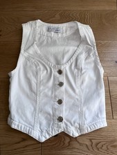 Primark Denim Vest white