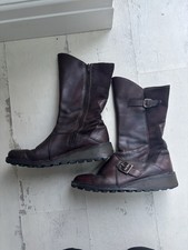 Fly London brown leather mid-calf boots size 6 EUR 39