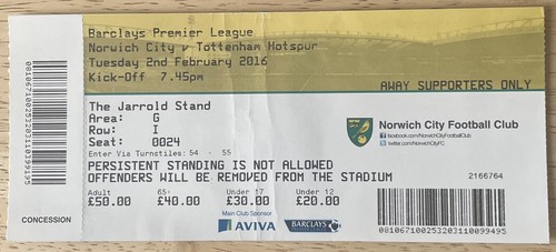 Match ticket norwich city - match,
