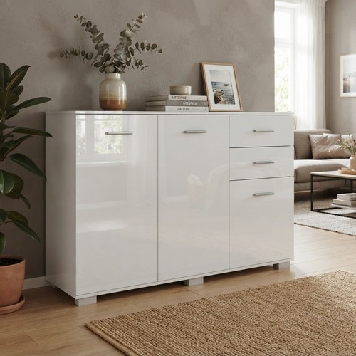 Contemporary white sideboard - contemporary,