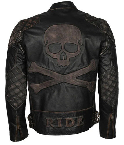 Men distressed vintage - distressed, skull