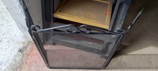 Folding Metal Fireguard Black