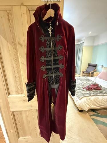 Red velvet cape goth - velvet, goth/punk