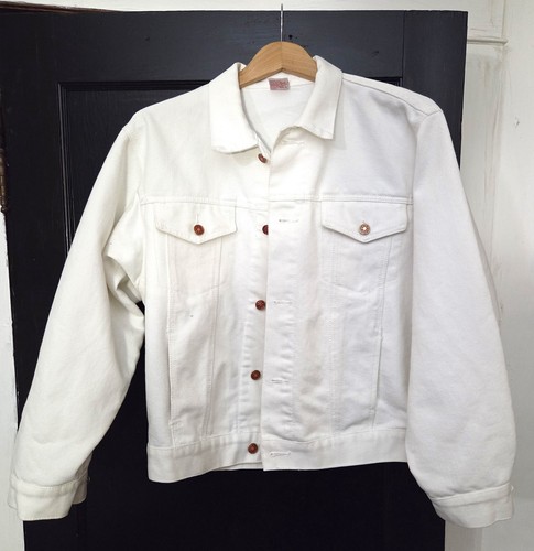 Mens small white - white, denim