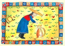 Picture Postcard: Cat, Tiger Lily, Clare Maddicott