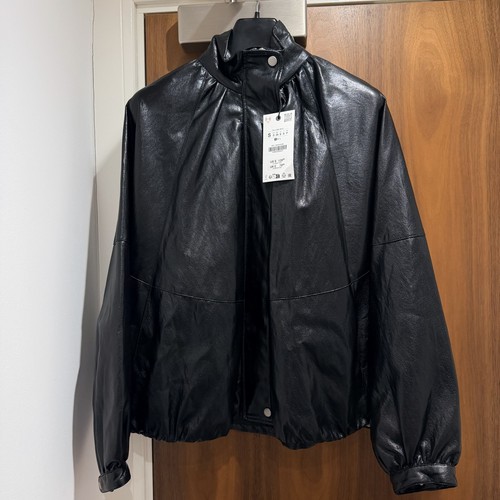 Zara faux leather bomber - zara,