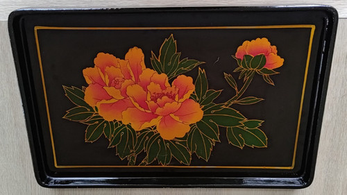 Burmese serving tray - , black
