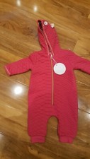 BNWT SMILE Julien Macdonald Pink All in One snowsuit Baby Girls Up to 3 Months