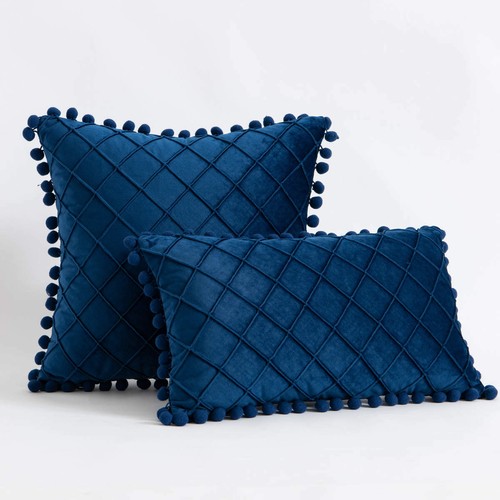 Pom poms velvet soft - poms, cushion