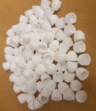 White Plastic Nut & Bolt Cover Dome Cap Hexagon Head Hat Protection Covers UK