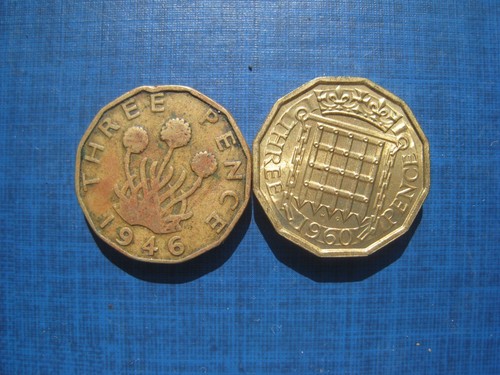 George threepence 1946 - threepence,