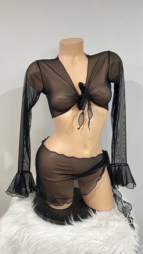 Exotic dancewear black mesh - exotic,