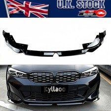 For 2023+ BMW 3 Series G20 LCI M Sport 320i Gloss Black Front Bumper Lip Spoiler