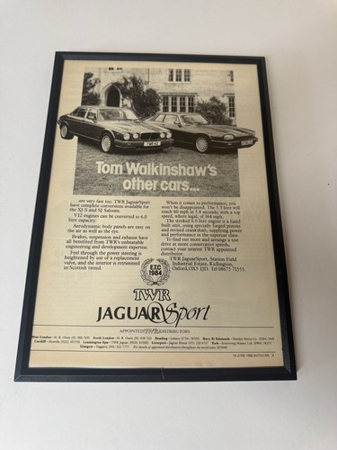 Framed 1985 twr jaguar sport - 1985,