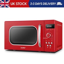 Red Retro Microwave oven 20L