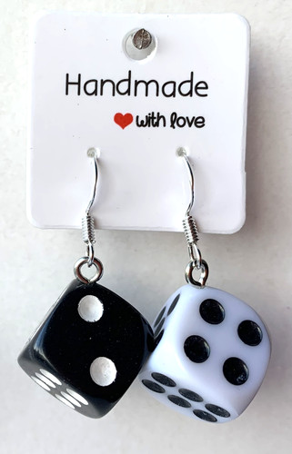 Novelty earrings dice - novelty,