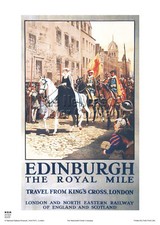 EDINBURGH ROYAL MILE SCOTLAND VINTAGE HOLIDAY RETRO RAILWAY TRAVEL POSTER  