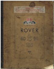 ROVER P4 60 75 90 105 SALOON ORIG. 1957 OWNERS INSTRUCTION & MAINTENANCE MANUAL