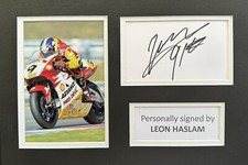 LEON HASLAM HAND SIGNED WHITE