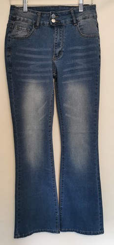 Mid wash blue flare jeans - blue,