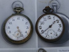 3  pocket watch watches projects art nouveau WW1 military steel & 30s Ingersoll 