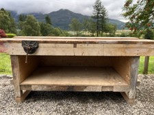 Large Vintage Wooden Workbench 6.5ft