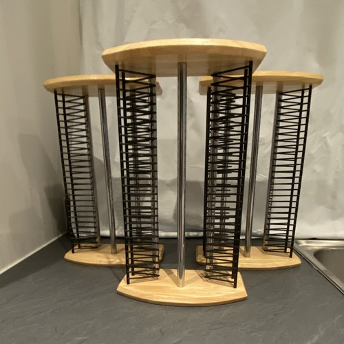 Storage tower stand wood - cd,
