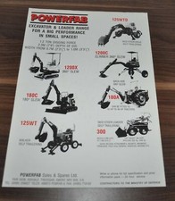 Powerfab Model Range Loader Kompakt Bagger Excavator Brochure Prospekt