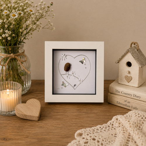 Robin pebble art picture - art,
