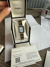 Chanel Premiere Edition Originale Women Watch Gold Black Leather H6951 RRP £5400