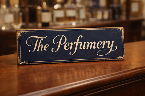 The perfumery sign wooden - perfumery,