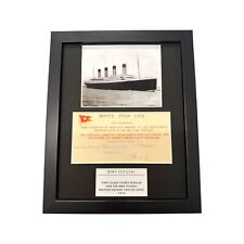 White Star Line Titanic 1st Class Ticket Reprint Framed Or Mounted Collectors