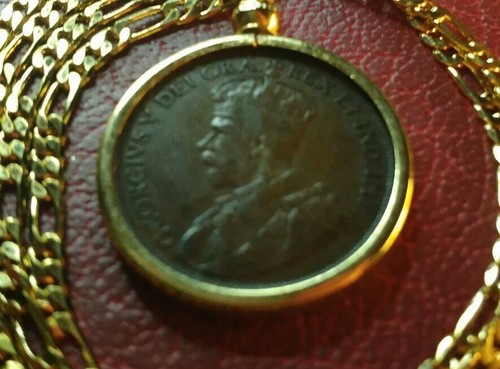 1917 canada large cent - cent, pendant