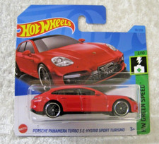 HOT WHEELS PORSCHE PANAMERA TURBOSE HYBRID SPORT TURISMO RED MINT SHORT CARD 134